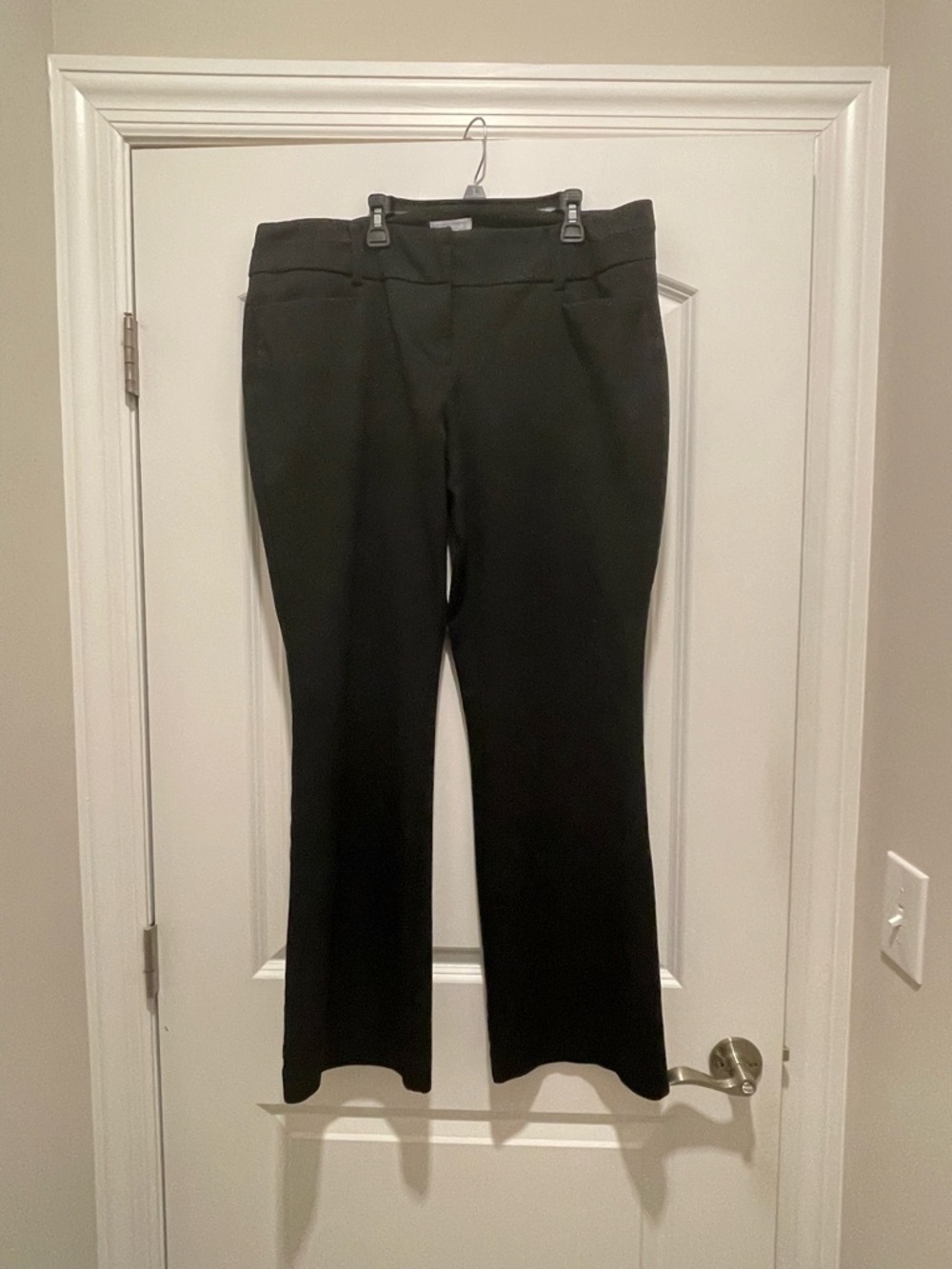 New York & Company Black Tailored Flare Dress Pants